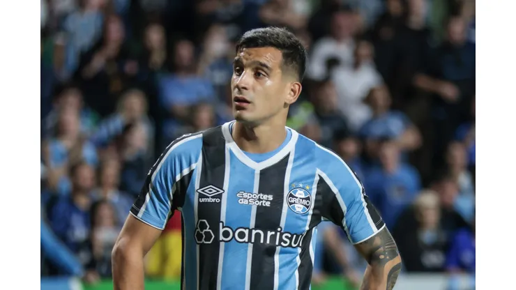 Franco Cristaldo jogador do Grêmio durante partida contra o Estudiantes no estadio Couto Pereira pelo campeonato Copa Libertadores 2024