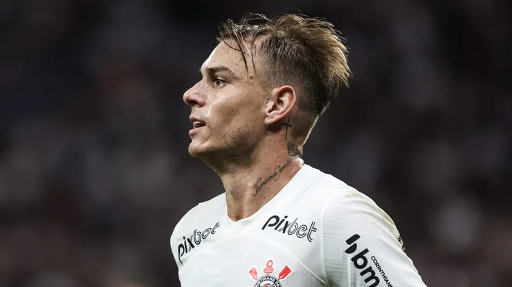 Roger Guedes jogador do Corinthians durante partida contra o Remo no estadio Arena Corinthians pelo campeonato Copa do Brasil 2023.