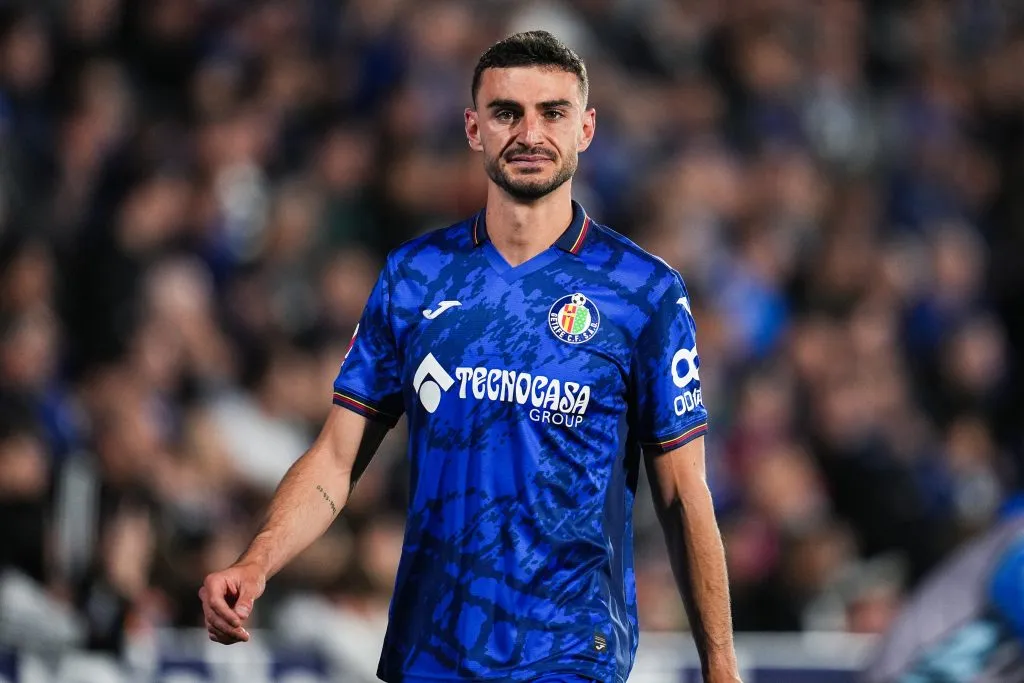 Zagueiro Domingos Duarte em ação pelo Getafe na La Liga. Foto: Aitor Alcalde/Getty Images