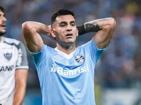 Franco Cristaldo tem desempenho contestado e o seu futuro no Grêmio é incerto