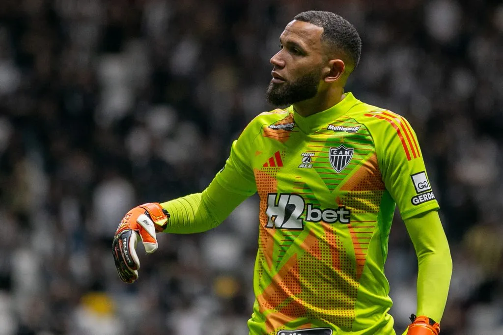 Everson jogador do Atletico-MG durante partida contra o Flamengo no estadio Arena MRV pelo campeonato Copa Do Brasil 2025. Foto: Fernando Moreno/AGIF