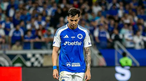 Kaio Jorge jogador do Cruzeiro durante partida contra o CRB no estadio Mineirao pelo campeonato Copa Do Brasil 2025. Foto: Fernando Moreno/AGIF