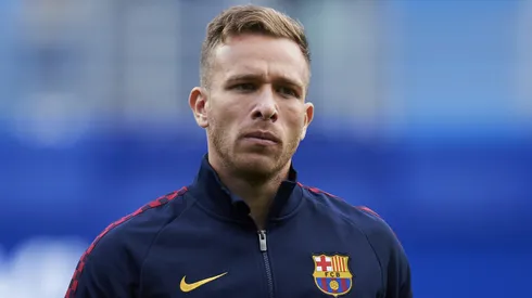 Arthur Melo of FC Barcelona looks on prior to the start the La Liga match between SD Eibar SAD and FC Barcelona at Ipurua Municipal Stadium on October 19, 2019 in Eibar, Spain.