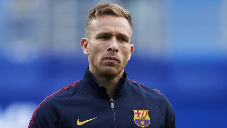 Arthur Melo of FC Barcelona looks on prior to the start the La Liga match between SD Eibar SAD and FC Barcelona at Ipurua Municipal Stadium on October 19, 2019 in Eibar, Spain.