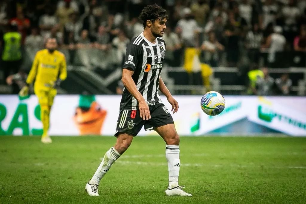 MG – BELO HORIZONTE – 07/08/2024 – COPA DO BRASIL 2024, ATLETICO-MG X CRB -Gustavo Scarpa jogador do Atletico-MG durante partida contra o CRB no estadio Arena MRV pelo campeonato Copa Do Brasil 2024. Foto: Fernando Moreno/AGIF