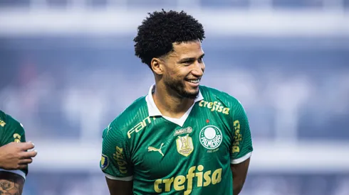 Murilo jogador do Palmeiras durante partida contra o Santos no estadio Vila Belmiro pelo campeonato Paulista 2024.