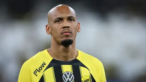 JEDDAH, SAUDI ARABIA – MAY 26: Fabinho of Al-Ittihad looks on prior to the Saudi Pro League match between Al Ittihad and Damac FC at Alinma Stadium on May 26, 2025 in Jeddah, Saudi Arabia. (Photo by Yasser Bakhsh/Getty Images)