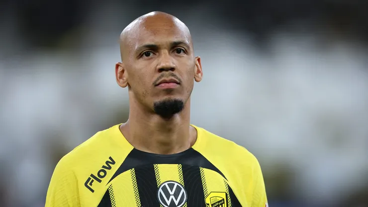 JEDDAH, SAUDI ARABIA - MAY 26: Fabinho of Al-Ittihad looks on prior to the Saudi Pro League match between Al Ittihad and Damac FC at Alinma Stadium on May 26, 2025 in Jeddah, Saudi Arabia. (Photo by Yasser Bakhsh/Getty Images)