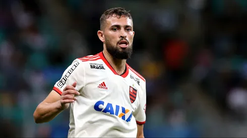 Léo Duarte durante partida entre Flamengo x Bahia no Campeonato Brasileiro de 2018.