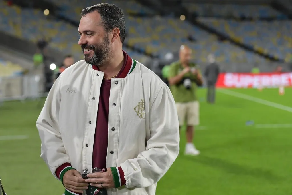 Mario Bittencourt presidente do Fluminense durante partida contra o Palmeiras pelo campeonato Brasileiro A 2025. Foto: Thiago Ribeiro/AGIF