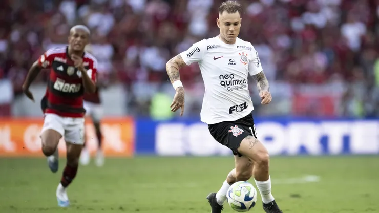 Roger Guedes jogador do Corinthians durante partida contra o Flamengo no estadio Maracana pelo campeonato BRASILEIRO A 2023.