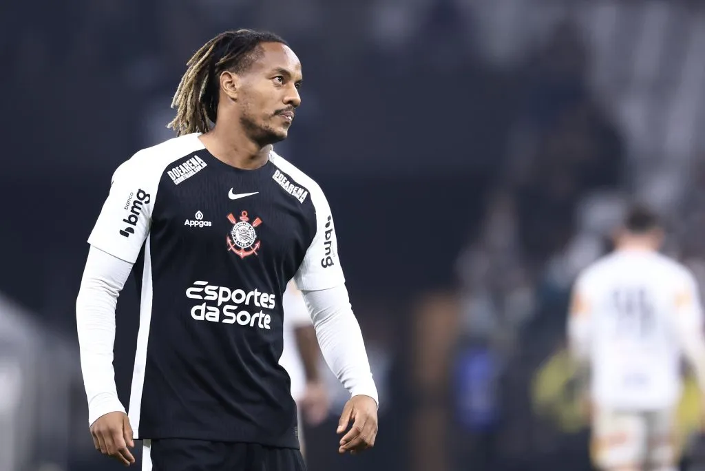 Carrillo jogador do Corinthians durante partida contra o Novorizontino no estadio Arena Corinthians pelo campeonato Copa Do Brasil 2025. Foto: Marcello Zambrana/AGIF
