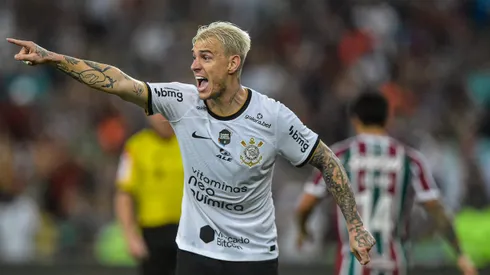 Roger Guedes jogador do Corinthians durante partida contra o Fluminense no estadio Maracana pelo campeonato Copa do Brasil 2022.