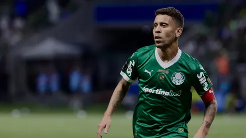 Marcos Rocha jogador do Palmeiras durante partida contra o Sporting Cristal no estádio Arena Allianz Parque pelo campeonato Copa Libertadores 2025. Foto: Marcello Zambrana/AGIF