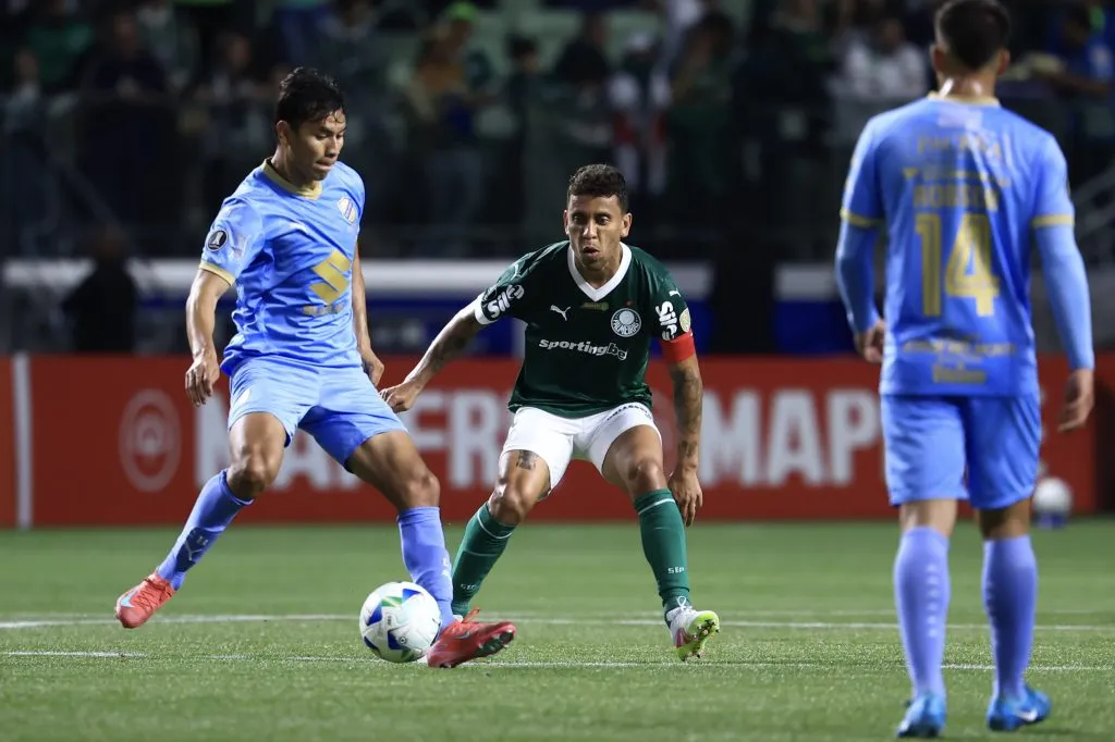 SP – SAO PAULO – 15/05/2025 – COPA LIBERTADORES 2025, PALMEIRAS X BOLIVAR – Marcos Rocha jogador do Palmeiras durante partida contra o Bolivar no estadio Arena Allianz Parque pelo campeonato Copa Libertadores 2025. Foto: Marcello Zambrana/AGIF