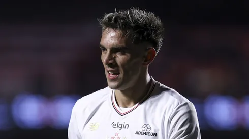 Enzo Díaz, lateral-esquerdo do São Paulo. Foto: Ricardo Moreira