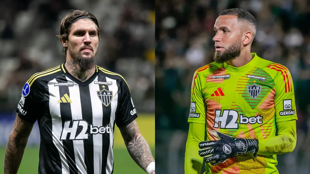 Lyanco e Éverson, jogadores do Atlético-MG na mira de Carlo Ancelotti. Foto: AGIF