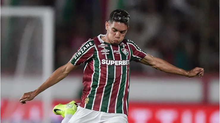 Paulo Baya jogador do Fluminense durante partida contra o Sampaio Correa no estadio Moca Bonita pelo campeonato Carioca 2025. Foto: Thiago Ribeiro/AGIF