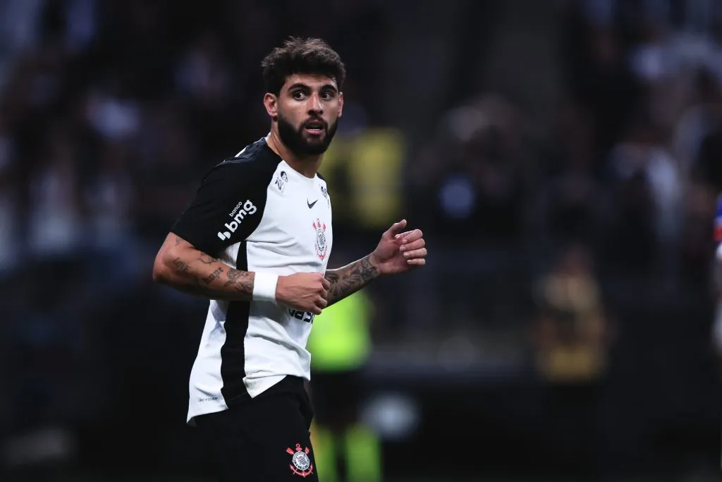 SP – SAO PAULO – 03/08/2025 – BRASILEIRO A 2025, CORINTHIANS X FORTALEZA – Yuri Alberto jogador do Corinthians durante partida contra o Fortaleza no estadio Arena Corinthians pelo campeonato Brasileiro A 2025. Foto: Ettore Chiereguini/AGIF