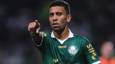 Marcos Rocha jogador do Palmeiras durante partida contra o Corinthians no estadio Arena Allianz Parque pelo campeonato Paulista 2025.