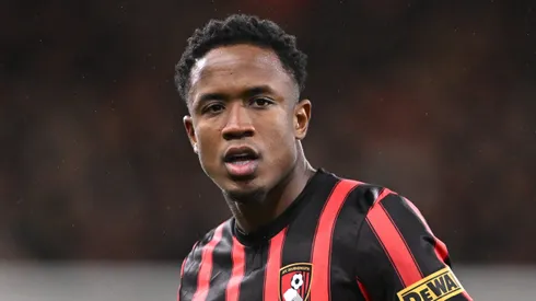 BOURNEMOUTH, ENGLAND - FEBRUARY 27: Luis Sinisterra of Bournemouth looks on during the Emirates FA Cup Fifth Round match between AFC Bournemouth and Leicester City at Vitality Stadium on February 27, 2024 in Bournemouth, England. (Photo by Mike Hewitt/Getty Images)