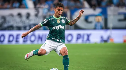 Marcos Rocha jogador do Palmeiras durante partida contra o Gremio no estadio Arena do Gremio pelo campeonato Brasileiro A 2023.