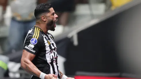 MG – BELO HORIZONTE – 14/08/2025 – COPA SUL-AMERICANA 2025, ATLETICO-MG X GODOY CRUZ – Hulk jogador do Atletico-MG comemora seu gol durante partida contra o Godoy Cruz no estadio Arena MRV pelo campeonato Copa Sul-americana 2025. Foto: Gilson Lobo/AGIF