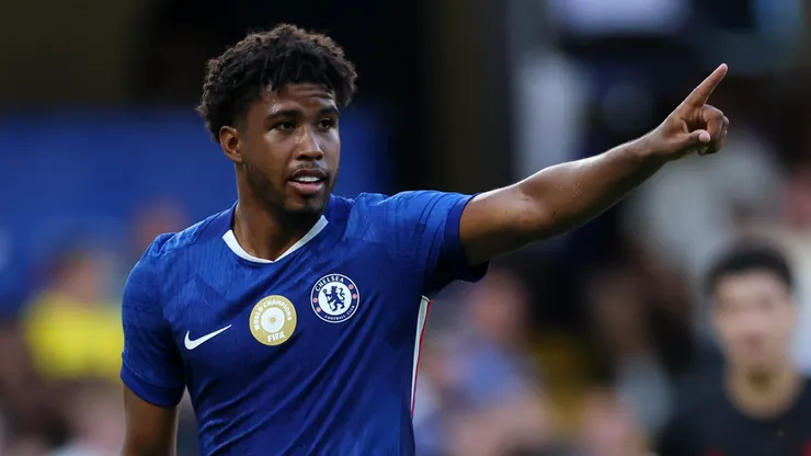 LONDON, ENGLAND - AUGUST 08: Andrey Santos of Chelsea during the pre-season friendly match between Chelsea and Bayer Leverkusen at Stamford Bridge on August 08, 2025 in London, England. (Photo by Eddie Keogh/Getty Images)