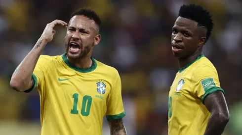 Neymar e Vini Jr pela Seleção Brasileira. (Photo by Buda Mendes/Getty Images)