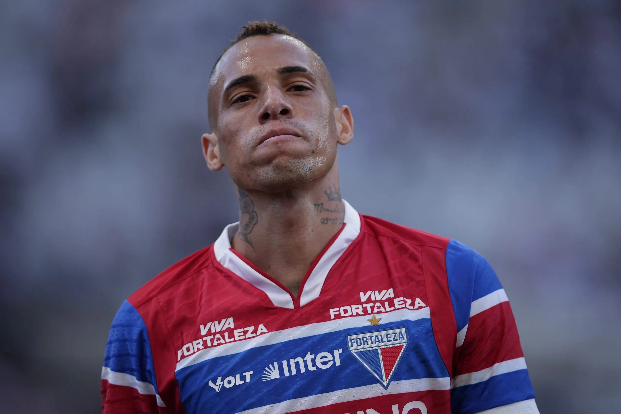 Breno Lopes, atacante do Fortaleza. Foto: Ettore Chiereguini/AGIF