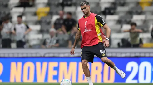 MG – BELO HORIZONTE – 14/08/2025 – COPA SUL-AMERICANA 2025, ATLETICO-MG X GODOY CRUZ – Reinier jogador do Atletico-MG durante aquecimento antes da partida contra o Godoy Cruz no estadio Arena MRV pelo campeonato Copa Sul-americana 2025. Foto: Gilson Lobo/AGIF