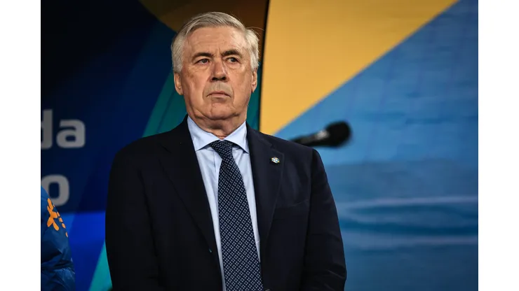 Carlo Ancelotti tecnico do Selecao Brasileira durante partida contra o Paraguai no estadio Arena Corinthians pelo campeonato Eliminatorias Copa Do Mundo 2026. Foto: Fabio Giannelli/AGIF