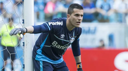 Marcelo Grohe do Gremio durante partida pelo Campeonato Brasileiro A de 2016 no estádio Arena do Gremio.