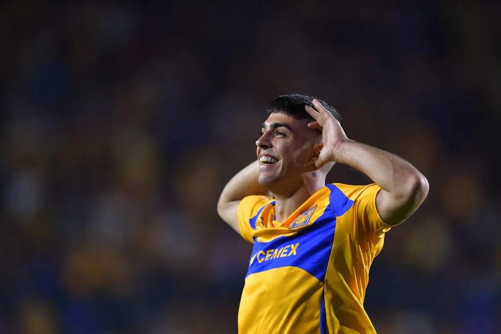Juan Brunetta comemora gol pelo Tigres. (Foto: Azael Rodriguez/Getty Images)