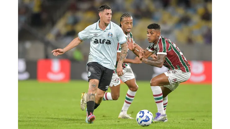 RJ - RIO DE JANEIRO - 02/08/2025 - BRASILEIRO A 2025, FLUMINENSE X GREMIO - Pavon jogador do Gremio durante partida contra o Fluminense no estadio Maracana pelo campeonato Brasileiro A 2025. Foto: Thiago Ribeiro/AGIF