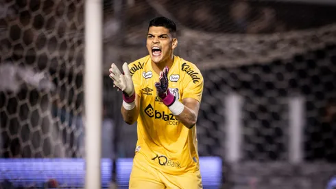 Gabriel Brazao jogador do Santos durante partida contra o Sport no estadio Vila Belmiro pelo campeonato Brasileiro B 2024.