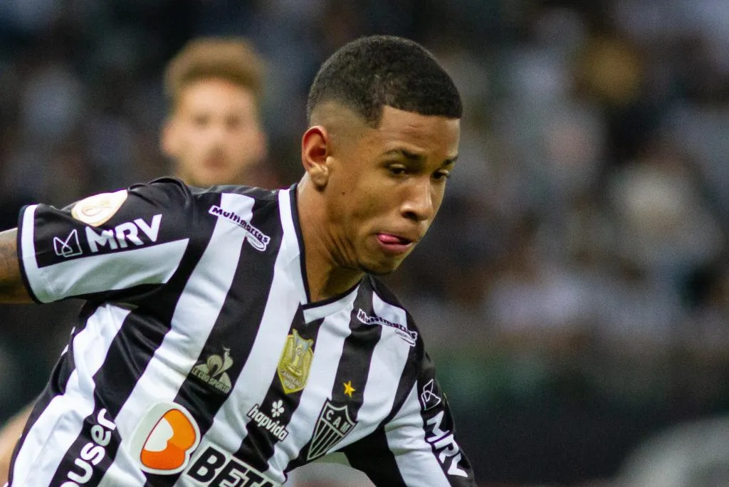 Savinho jogador do Atletico-MG durante partida contra o Fortaleza no estadio Mineirao pelo campeonato Brasileiro A 2022. Foto: Fernando Moreno/AGIF
