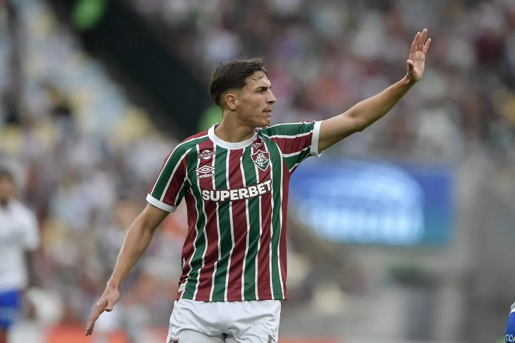Bernal jogador do Fluminense durante partida contra o Fortaleza no estadio Maracana pelo campeonato Brasileiro A 2025. Foto: Thiago Ribeiro/AGIF