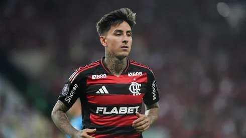 Pulgar jogador do Flamengo durante partida contra o Cordoba no estadio Maracana pelo campeonato Copa Libertadores 2025. Foto: Thiago Ribeiro/AGIF