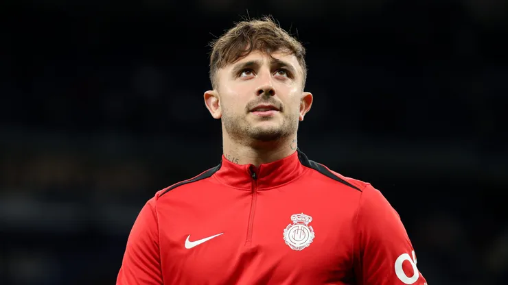 MADRID, SPAIN - MAY 14: Pablo Maffeo of RCD Mallorca looks on prior to the LaLiga match between Real Madrid CF and RCD Mallorca at Estadio Santiago Bernabeu on May 14, 2025 in Madrid, Spain. (Photo by Florencia Tan Jun/Getty Images)