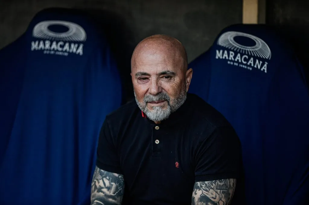 alafRJ – RIO DE JANEIRO – 22/07/2023 – BRASILEIRO A 2023, FLAMENGO X AMERICA – Jorge Sampaoli tecnico do Flamengo durante partida contra o America no estadio Maracana pelo campeonato Brasileiro A 2023. Foto: Thiago Ribeiro/AGIF