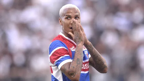 Deyverson jogador do Fortaleza durante partida contra o Corinthians no estadio Arena Corinthians pelo campeonato Brasileiro A 2025. Foto: Alan Morici/AGIF
