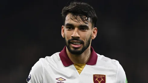Lucas Paquetá em partida pelo West Ham. (Photo by Mike Hewitt/Getty Images)