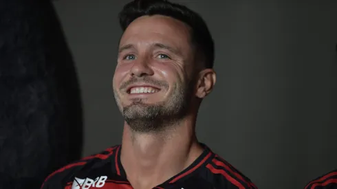 Saul jogador do Flamengo antes da partida contra o Atletico-MG no estadio Maracana pelo campeonato Brasileiro A 2025.