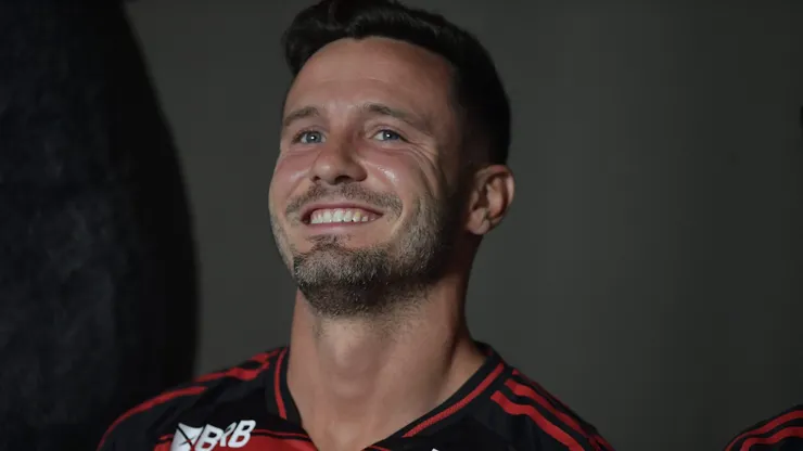 Saul jogador do Flamengo antes da partida contra o Atletico-MG no estadio Maracana pelo campeonato Brasileiro A 2025.