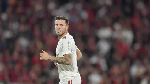Saul jogador do Flamengo durante partida contra o Atletico-MG no estadio Maracana pelo campeonato Copa Do Brasil 2025.