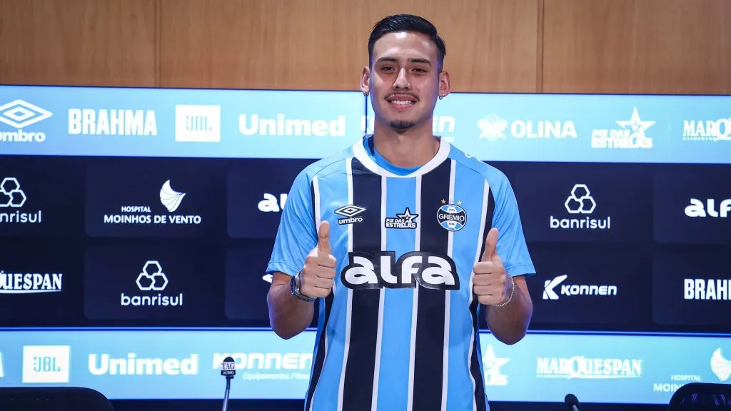 Erick Noriega, novo jogador do Grêmio. FOTO: LUCAS UEBEL/GREMIO FBPA