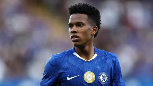 LONDON, ENGLAND – AUGUST 08: Estevao of Chelsea during the pre-season friendly match between Chelsea and Bayer Leverkusen at Stamford Bridge on August 08, 2025 in London, England. (Photo by Eddie Keogh/Getty Images)