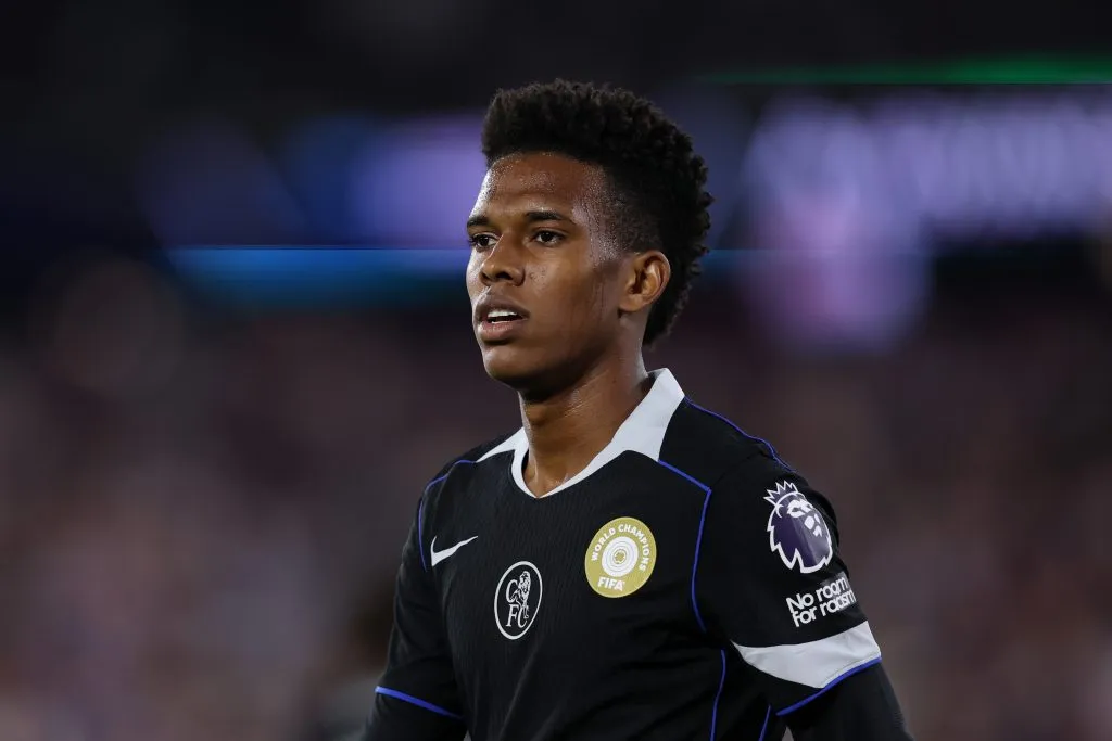 LONDON, ENGLAND – AUGUST 22: Estevao of Chelsea  during the Premier League match between West Ham United and Chelsea at London Stadium on August 22, 2025 in London, England. (Photo by Justin Setterfield/Getty Images)