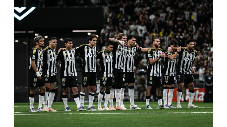 MG - BELO HORIZONTE - 06/08/2025 - COPA DO BRASIL 2025, ATLETICO-MG X FLAMENGO - Jogadores do Atletico-MG posam para foto antes na partida contra Flamengo no estadio Arena MRV pelo campeonato Copa Do Brasil 2025. Foto: Fernando Moreno/AGIF